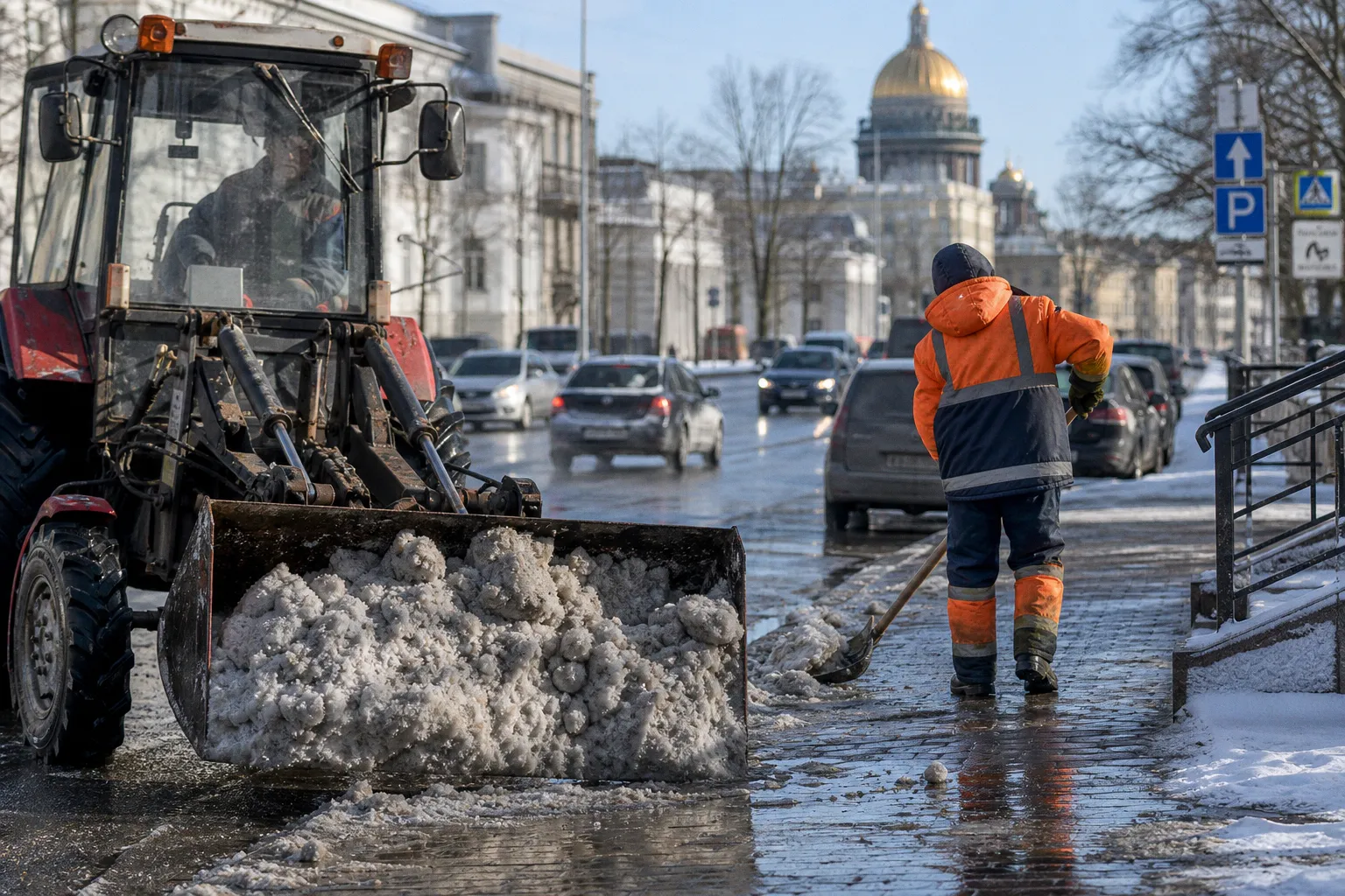 Городские службы Петербурга переведены на усиленный режим работы из-за шторма