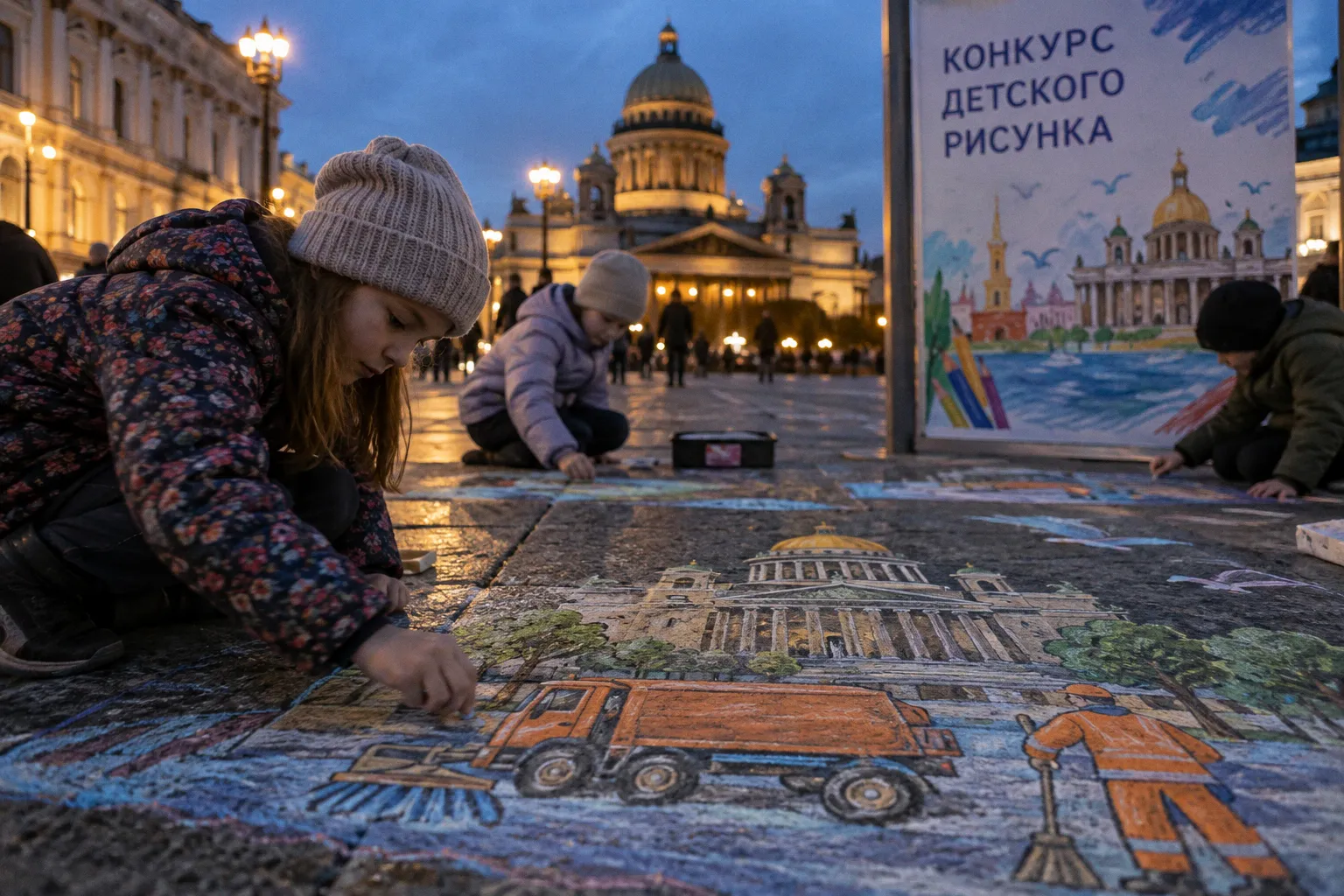 Комитет по благоустройству Петербурга ищет юных художников для конкурса рисунков